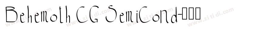 Behemoth CG SemiCond字体转换